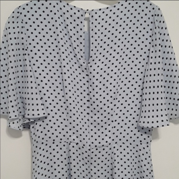 NWT Who What Wear Flutter-Sleeve Polka Dot Dress - Picture 7 of 7